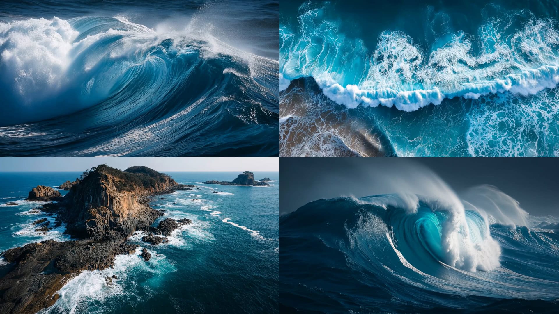 海浪升格滔天巨浪视频素材下载_超宽屏震撼大海空镜 - AIGC素材网