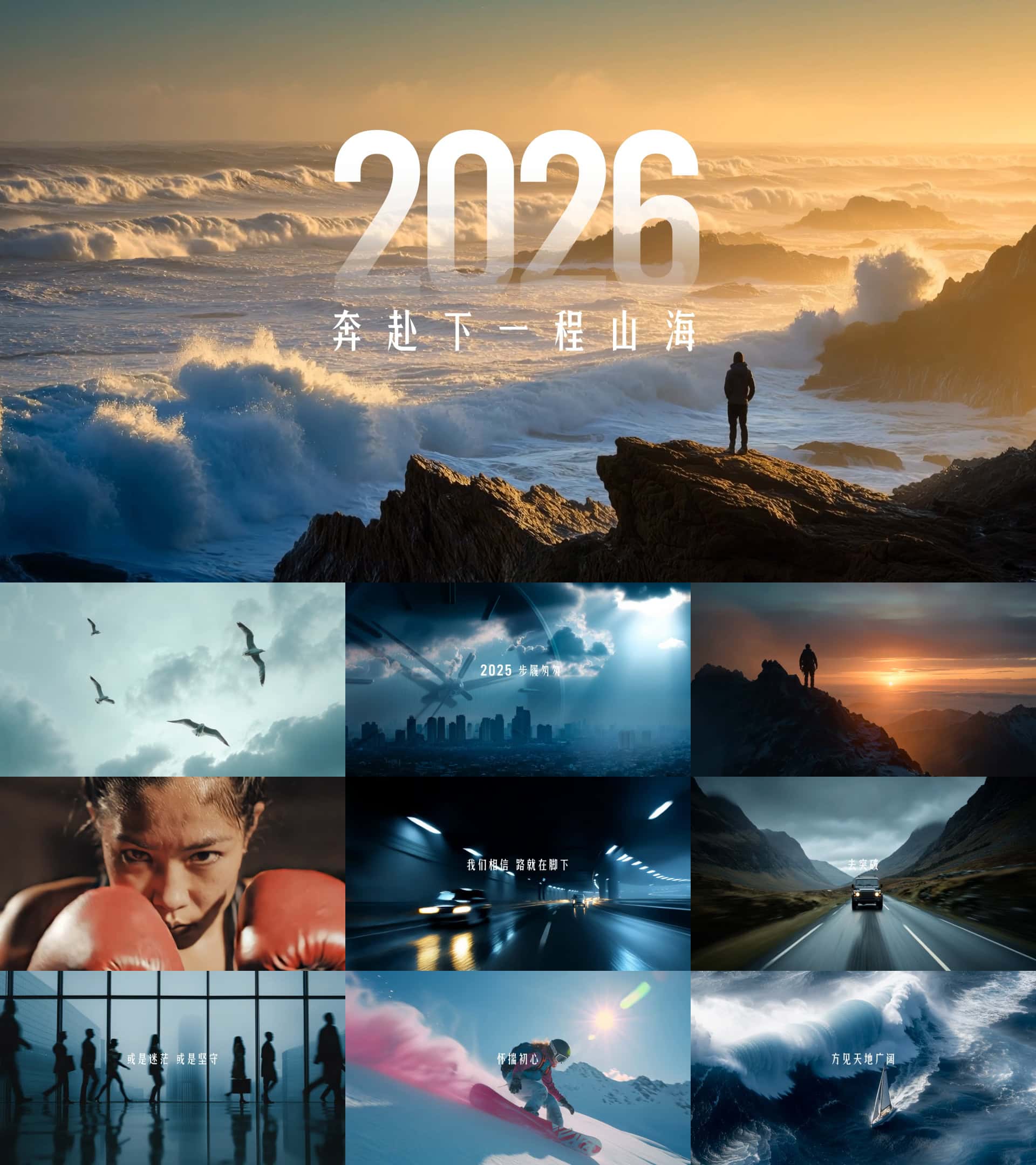 2026年会开场励志电影感混剪AE模板预览