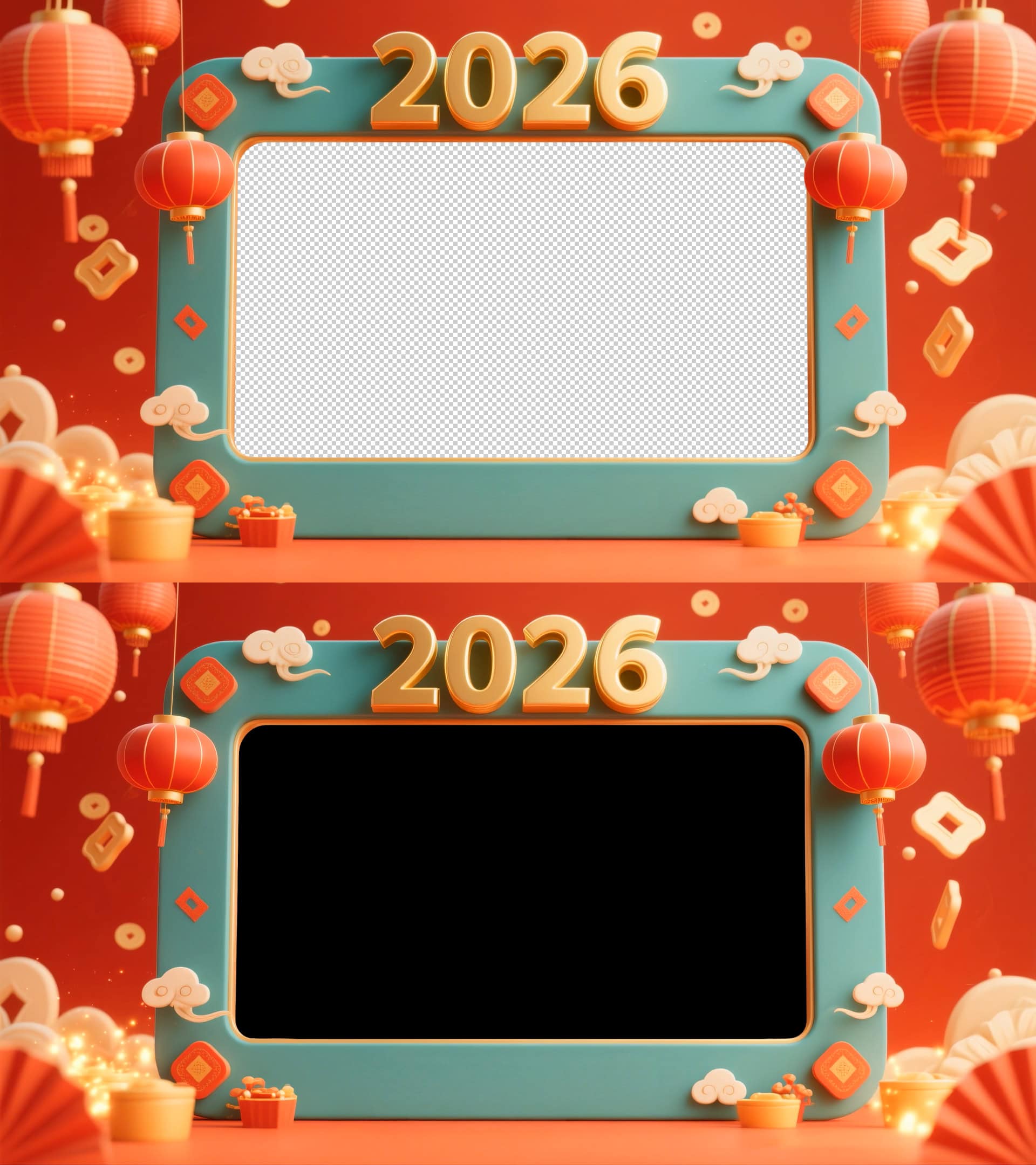 2026马年拜年边框视频素材