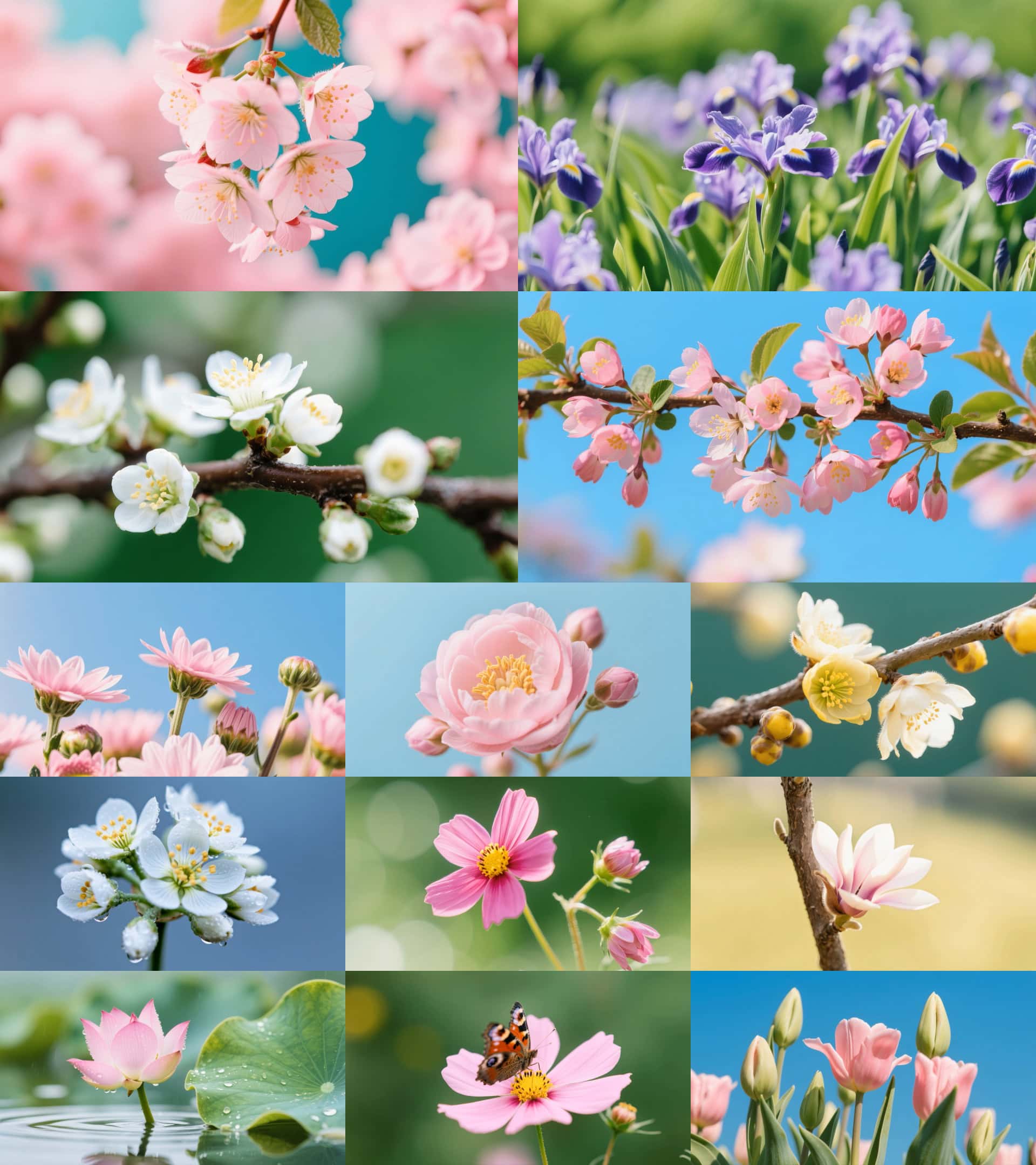 花朵绽放延时视频素材唯美特写百花盛开