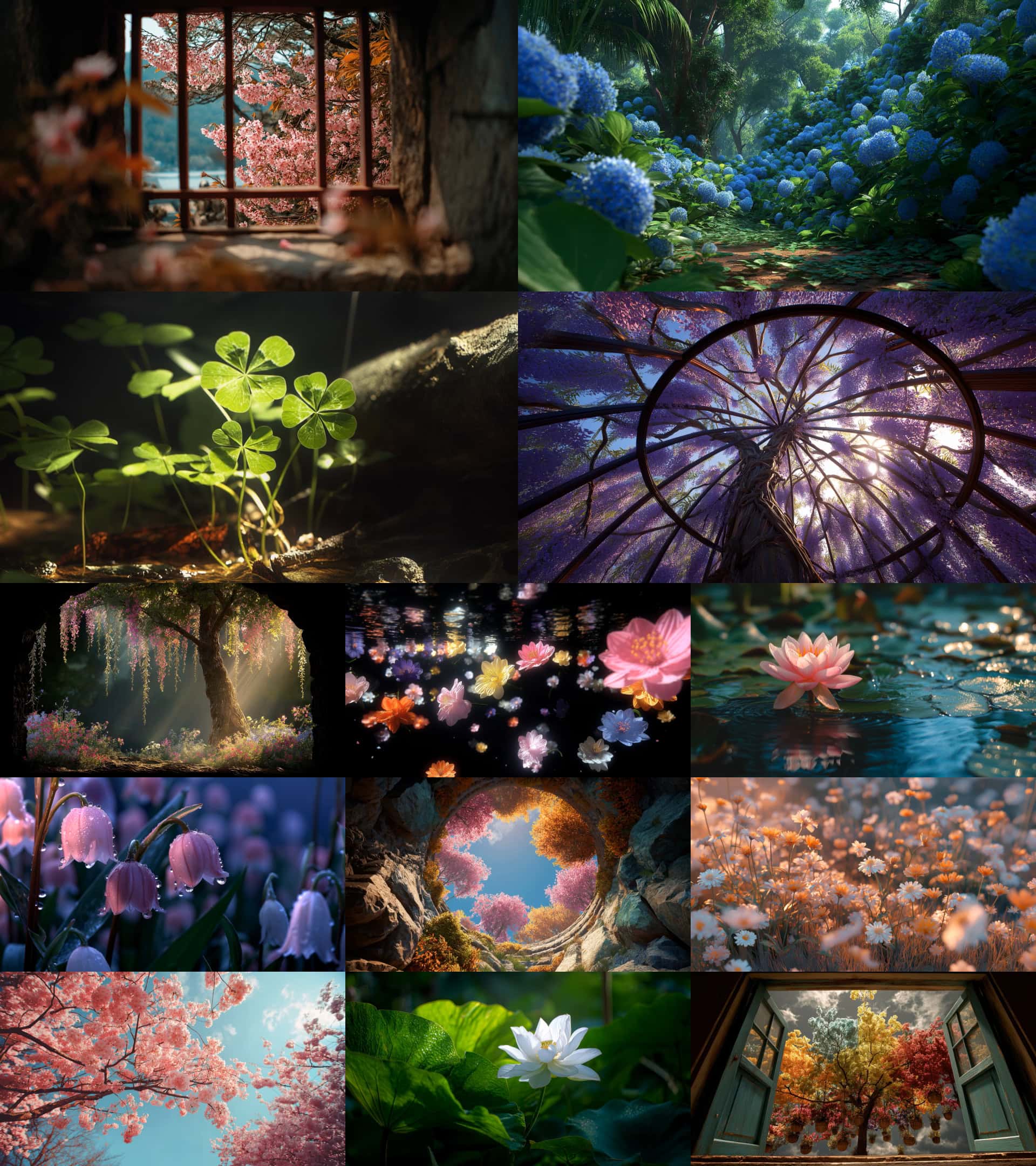 治愈系自然风景视频素材唯美梦幻花草