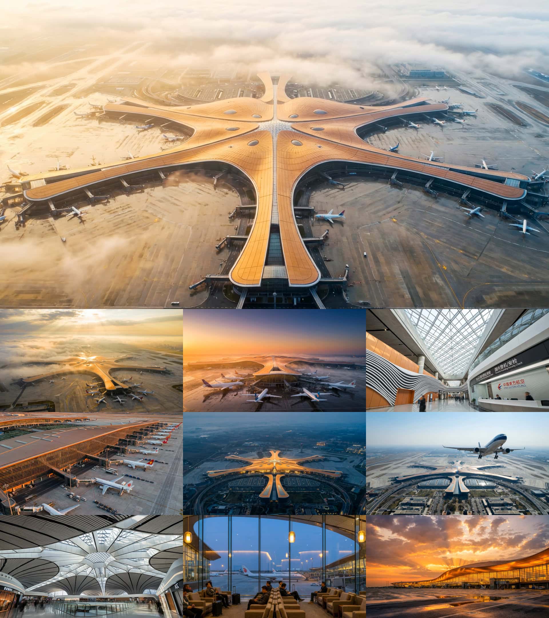 北京大兴机场航拍视频素材大国基建超级工程