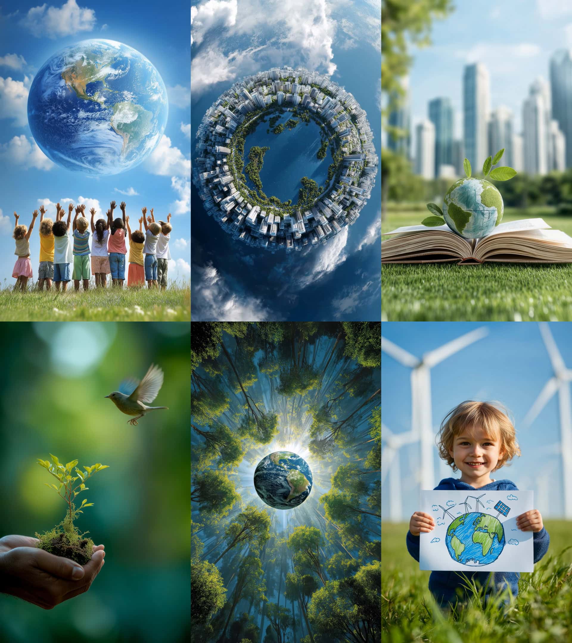 竖版世界地球日视频素材绿色低碳生态保护