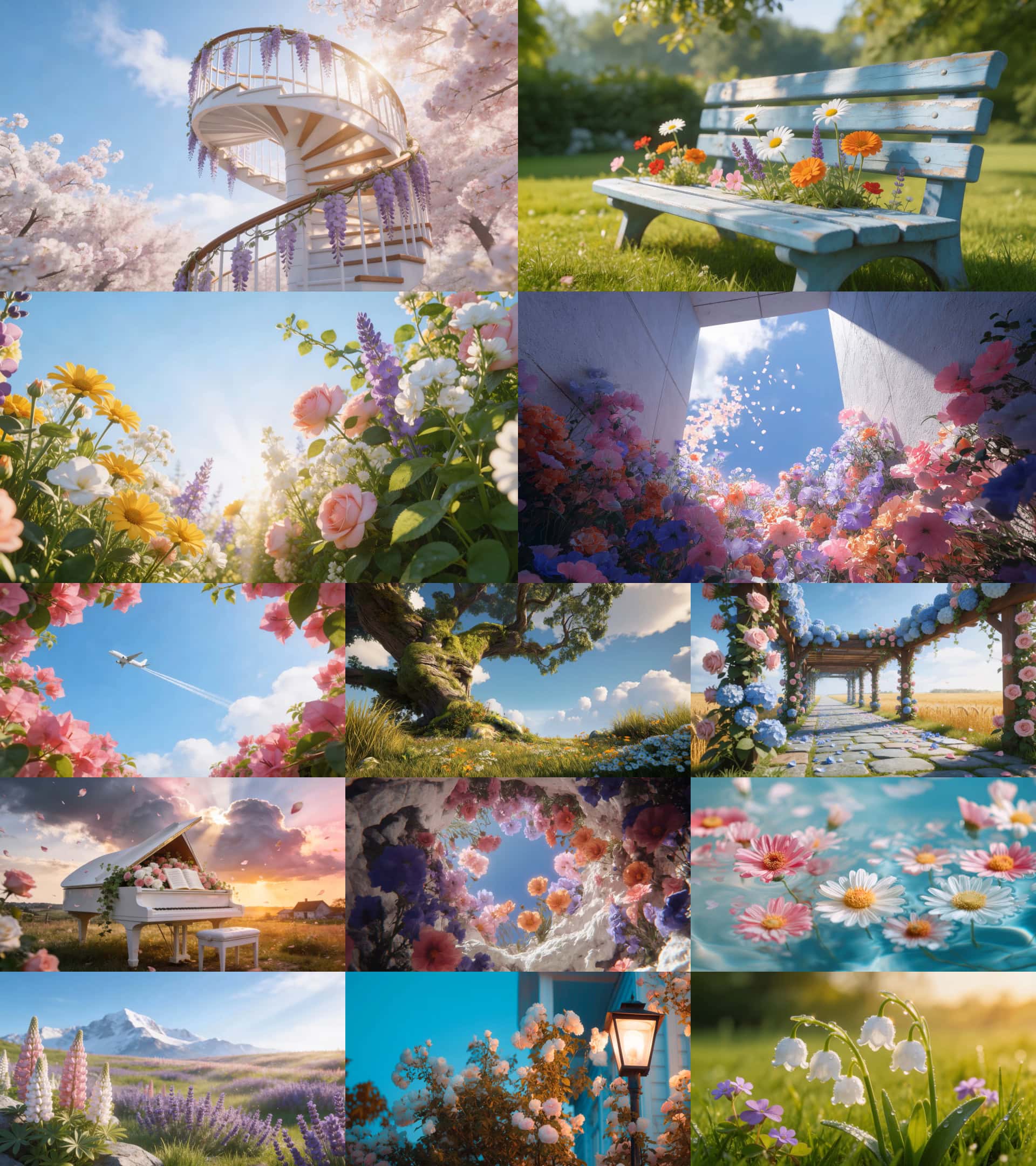 唯美浪漫花海视频素材治愈系氛围感鲜花