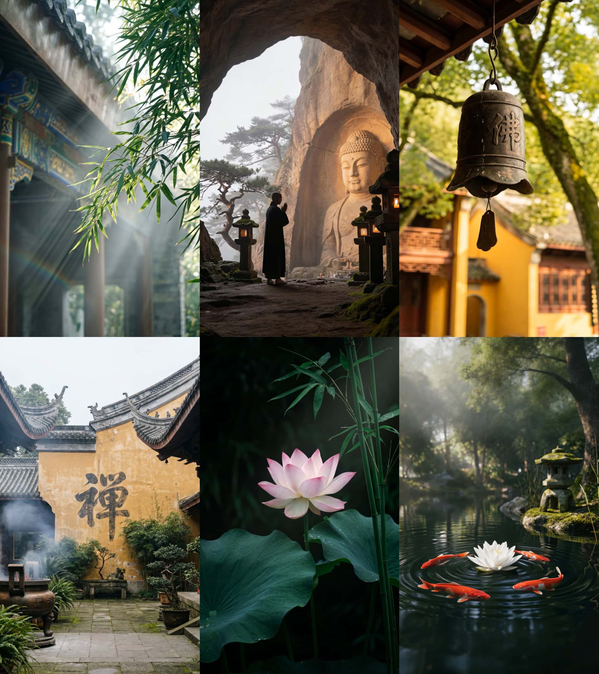竖版禅意寺庙视频素材古刹佛像国学禅修
