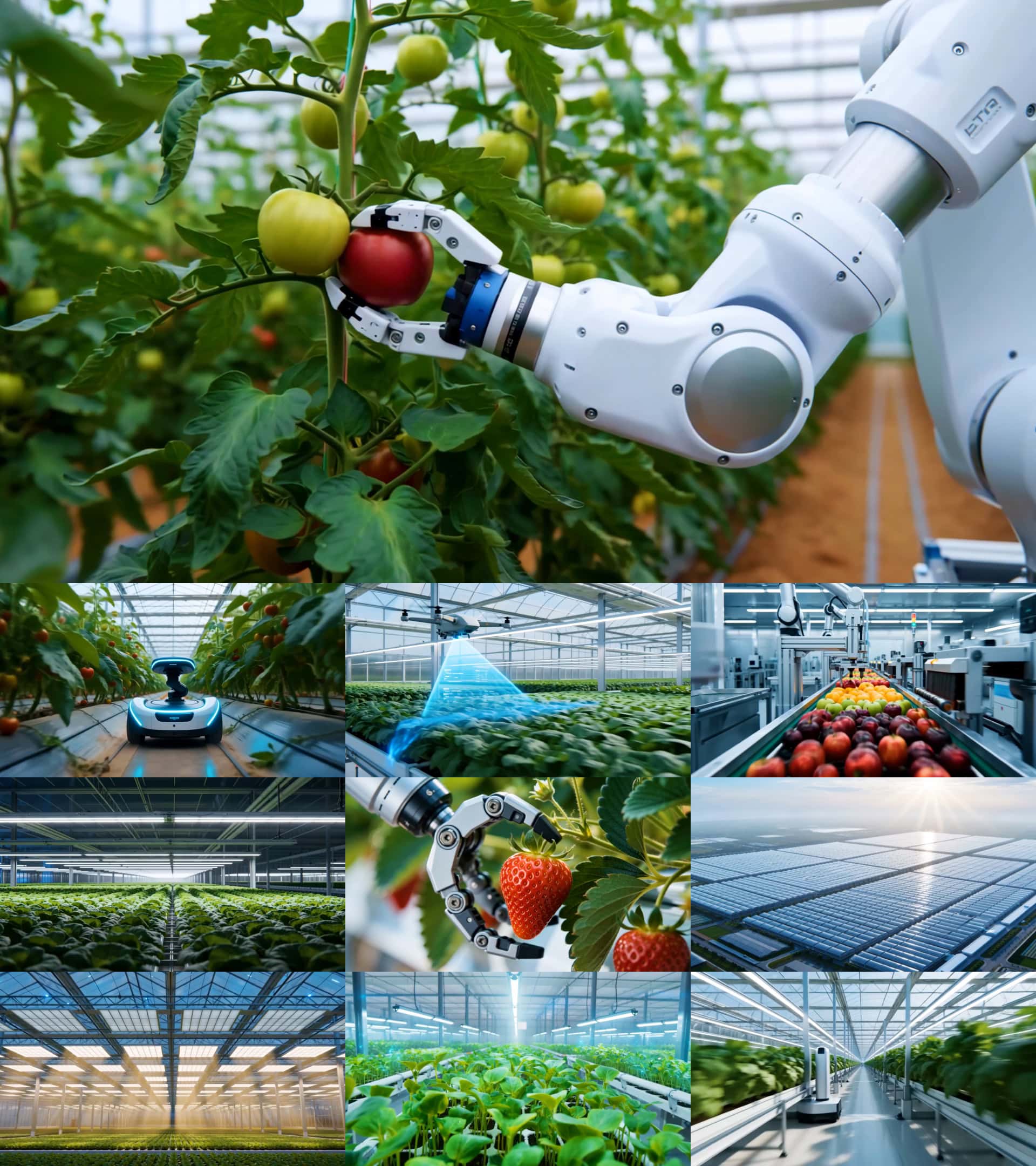 智慧农业智能温室视频素材 科技数字化大棚种植农业物联网预览